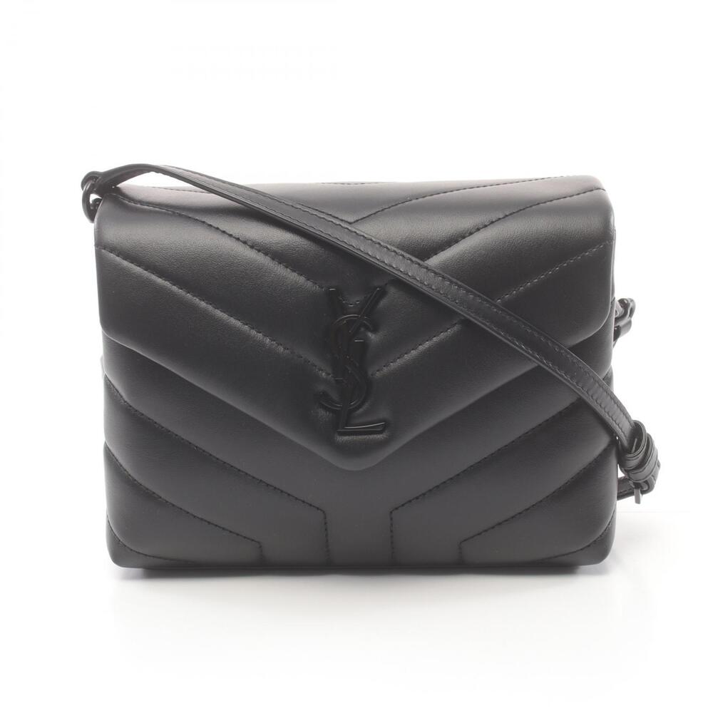Saint Laurent Paris LOULOU TOY Shoulder Bag Leather Black